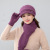 New Winter Mom Style Hat Women's Fleece-Lined Warm Middle-Aged and Elderly Hat Scarf Gloves Set Windproof M Standard Knitted Hat