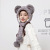 New Women's Hat Autumn and Winter Cute Mouse Ears Earmuffs Hat Scarf Gloves Warm One-Piece Plush Ushanka