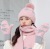 2021 Autumn and Winter New Cute Personality Fur Ball Scarf Gloves Rabbit Fur Knitted Hat Fashion Trend College Suit