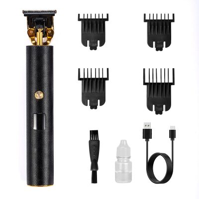 Cross-Border Hot Selling Black Plaid Oil Head Reasoning Hair Trimming Sideburns Shaving Multi-Purpose