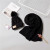 2020 Korean Style Fashion Warm Keeping Fluffy Ball Cap Jacquard Blended Rabbit Fur Knitted Hat Scarf Hat Two-Piece Set Wholesale