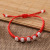 Handmade Braided Red Rope Bracelet Ethnic Style Xingyue Bodhi Red Rope Peace Buckle Hand Weaving Bracelet Source Manufacturer