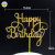 Baking Cake Topper Acrylic Birthday Cake Insertion Card Creative Happy Birthday Mirror Gold/Silver