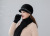 Winter Thermal Wide Brim Women's Dome Warp Knitted Solid Color Jacquard Winter Spot Ear Protection Scarf