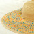 Summer Women's Simple Fashion Sun-Proof Hat Sun Protection Parent-Child Straw Hat Bow Grass Printing Straw Hat Wholesale