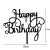 Baking Cake Topper Acrylic Birthday Cake Insertion Card Creative Happy Birthday Mirror Gold/Silver