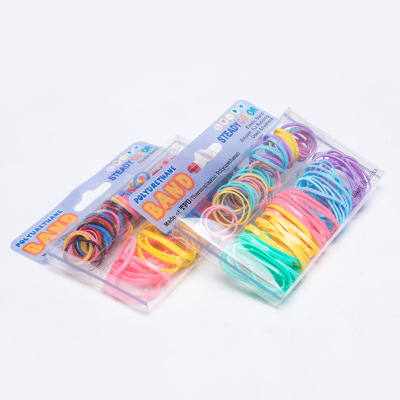 Children's Disposable Rubber Band Card Black, Colors Rubber Band Layered Hair Rope Strong Pull Constantly Leather Cover Hair Rope Wholesale