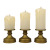 Bronze Candlestick Base Electronic Flickering Flame Candle