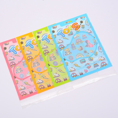 Packaging Bag Color Printing Children's Toy Gift Card Head Aircraft Hole Self-Adhesive Tape Packaging Bag Spot General-Purpose