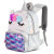 Factory Direct Sales New Children's Unicorn Sequined Backpack Cartoon Cute Kindergarten Girls' Schoolbags