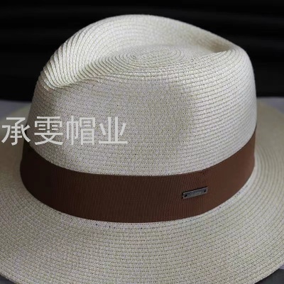 Ethnic Style Hat Straw Hat Fedora Hat Small Brim Top Hat