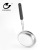 Wholesale Household Kitchen Strainer Hot Pot Scooping Punching Strainer Stainless Steel Black Plastic Handle Punching Oil Fishing Cross-Border Supply