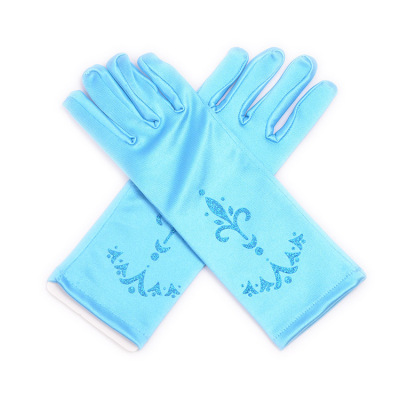 Frozen Gloves Princess Bowknot Gloves Children's Gloves for Performance Elsa Elsa Printed Dress Gloves