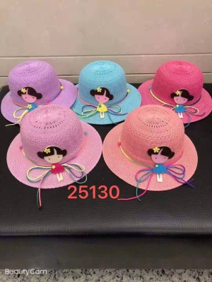 Baby Girl Hat Beach Children's Straw Hat Sun Hat Summer Hat Summer Sun Protection Little Girlstock