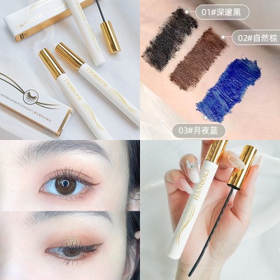 Color Mascara Curly Long Long Lasting Waterproof Thick Natural Not Smudge Extremely Fine Encryption Fine Bruch Head Student