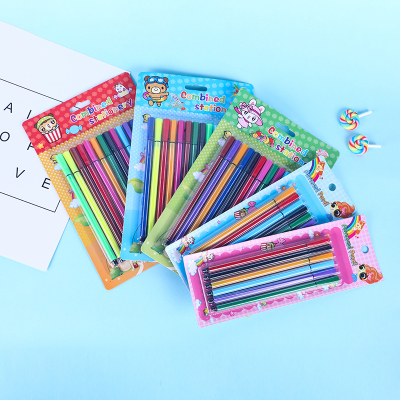 Cartoon Color More than Watercolor Pens Set Pieces Children's Painting Tools Foreign Trade Wholesale Student Stationery