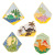 Creative New Glass Mountain Series Alloy Brooch Cartoon Dinosaur Coconut Tree Shape Paint Badge in Stock Wholesale