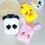 New Cute Cartoon Animal Hot Water Injection Bag Removable and Washable Thickened PVC Velvet Cloth Cover Water Filling Hot-Water Bag