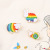 Cross-Border E-Commerce New Animal Ornament Alloy Brooch Creative Design Cute Rainbow Pig Shape Paint Badge