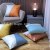 INS Cross-Border Imitation Leather Faux Leather Pillow Thickened Living Room Sofa Nordic Light Luxury Thousand Birds Stitching Pillow Cover Pillow Core