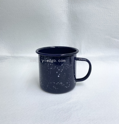 8cm Thickened Enamel Cup Mug Enamel Cup Milk Cup Teacup Coffee Cup