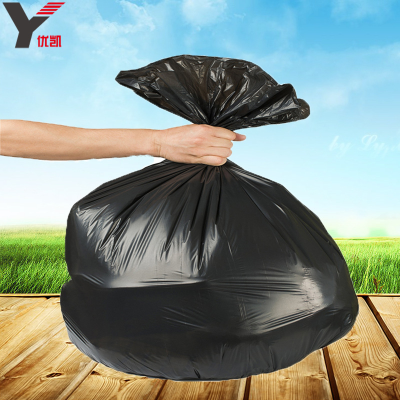 Factory Wholesale Black Extra Large Garbage Bag Thickened Hotel Medical Large Plastic Bag Disposable Property Flat Bag