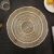 Gilding PVC Placemat Radiation Three-Ring Wood Grain Hollow Design Non-Slip Decorative Table Mat Factory Direct Sales Coaster Placemat
