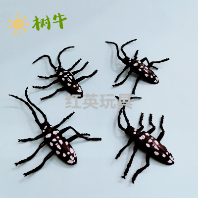 New Expandable Material Black Insect Tree Cow Simulation Trick Toy Capsule Toy Blind Box Gift Accessories Factory Direct Sales