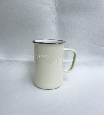 9cm Thick Enamelled Cup Curling Mug Milk Cup Water Cup without Lid Cup High Cup