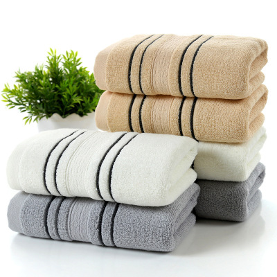 100% Cotton Towel Long-Staple Cotton Soft and Thickened Bath Towel Absorbent Lint-Free Cross-Border Foreign Trade Amazon