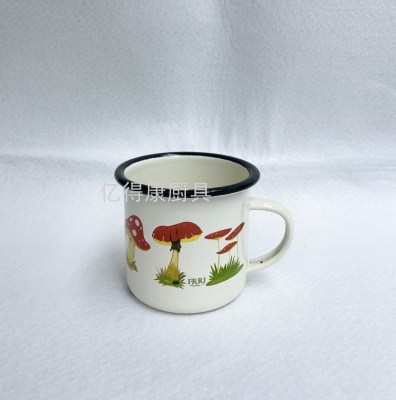 7cm Enamel Coffee Cup Milk Cup Thickened Water Cup Mug Curling Cup