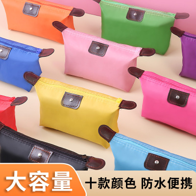 Korean Style Large Capacity Dumplings Cosmetic Bag Handbag Type Foldable Travel Toiletry Bag Candy Color Dumpling Making