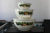 High-End Export Thickened Enamel Enamel Applique Salad Bowl Set 3-Piece Set Footed Bowl