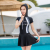 2022 New One-Piece Skirt Swimsuit Sun Protection Comfortable Swimsuit Hot Spring Bathing Suit Hooded Fashion Swimwear