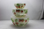 High-End Export Thickened Enamel Enamel Applique Salad Bowl Set 3-Piece Set Footed Bowl