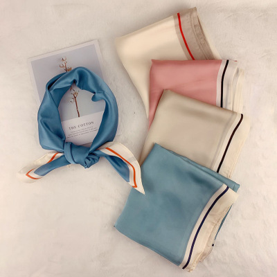 Style Small Square Towel Ins Gift Scarf Small Scarf Fashion Temperament Lady Scarf Style Decorative Hair Band Wholesale