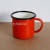 8cm Enamel Mug Thickened Water Cup Tea Cup inside White outside Colored Roll Side Cup