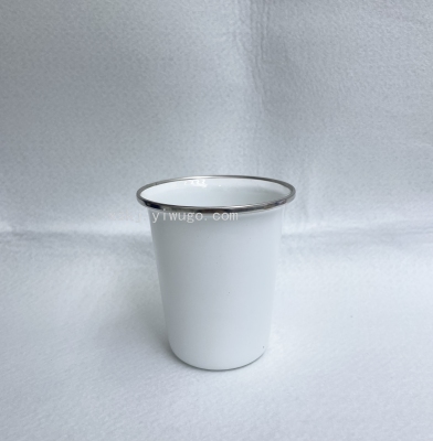 8cm Handle-Free Enamel Coffee Cup Milk Cup Cup