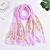 High-End Pongee Bronzing Peacock Pattern Silk Scarf Candy Color Elegant Women's Scarf Silk Scarf Gift Order