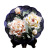 Dehua Handmade Flower Wall-Plate Craft Gift Luoyang Peony Ceramic Flower Disk Creative Living Room Decoration