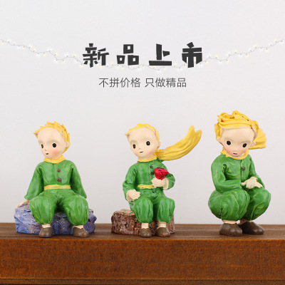 Little Prince Creative Cake Home Living Room Flower Pot Micro Viewing Decorations Hand-Made Resin Craft Ornament Wholesale