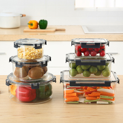 Crisper Refrigerator Special Large Capacity Salad Fruit Bento Box Household Transparent Food Grade Plastic Seal Box
