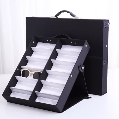 12 grid 18 grid portable glasses display box sunglasses display rack storage box counter stall display box