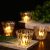 LED Electronic Candle Light Wedding Instagram Mesh Red Crystal Transparent Small Night Lamp Ambience Light Projection Lamp Bedside Decorative Lamp