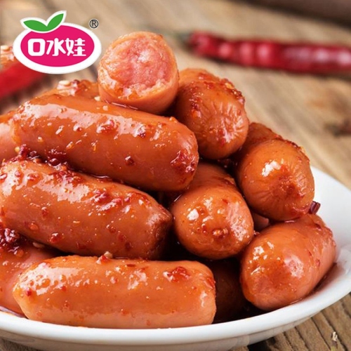 hot sausage saliva baby bullet sausage snacks hotdog sausage mini ham sausage snacks wholesale 20 packs （10g）