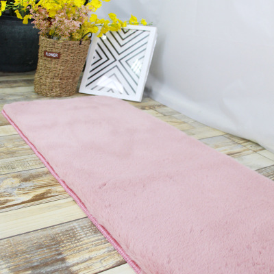 Floor Mat Carpet Plush Imitation Rabbit Fur Carpet Floor Mat Home Nordic Simple Bedroom Bedside Blanket Bay Window Non-Slip