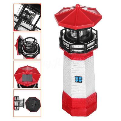 Lighthouse Beacon Light Rotating Light Courtyard Ambience Light Electronic Lamp Garden Decorative Lamp Resin Decorations