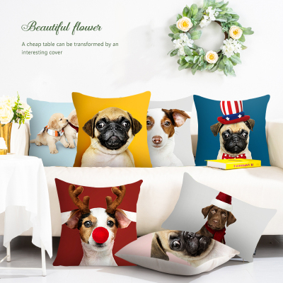 Dog Modern Cute Cartoon Gift Sofa Backrest Student Bedside Pillow Customizable Waist Support Pillow