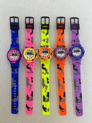 Manufacturer Real Shot LCD Camouflage Children's Electronic Watch,