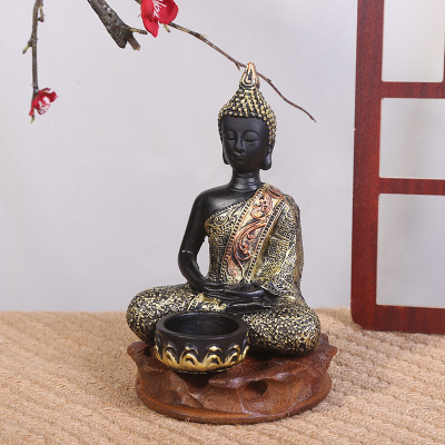 New Large Buddha Statue Resin Craft Ornament Hunker Buddha Statue Desktop Crafts Statue in Stock Wholesale